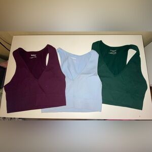 Garage U neck tank tops, pack of 3. All in size small. Bought at 25$ each.